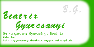 beatrix gyurcsanyi business card